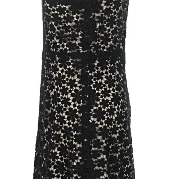 Elie Tahari Black Floral Lace Midi Dress - Picture 2 of 5